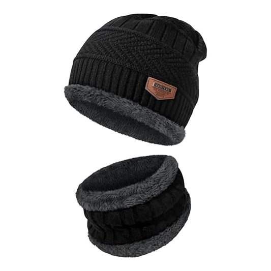 Winter Cap with Neck Warmer Set (Mix Colour)