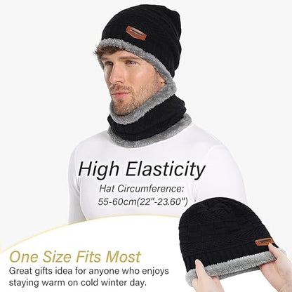 Winter Cap with Neck Warmer Set (Mix Colour)
