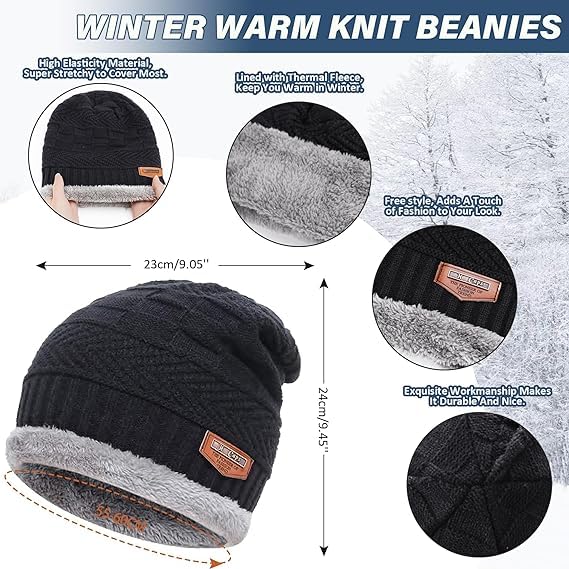Winter Cap with Neck Warmer Set (Mix Colour)