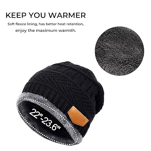 Winter Cap with Neck Warmer Set (Mix Colour)