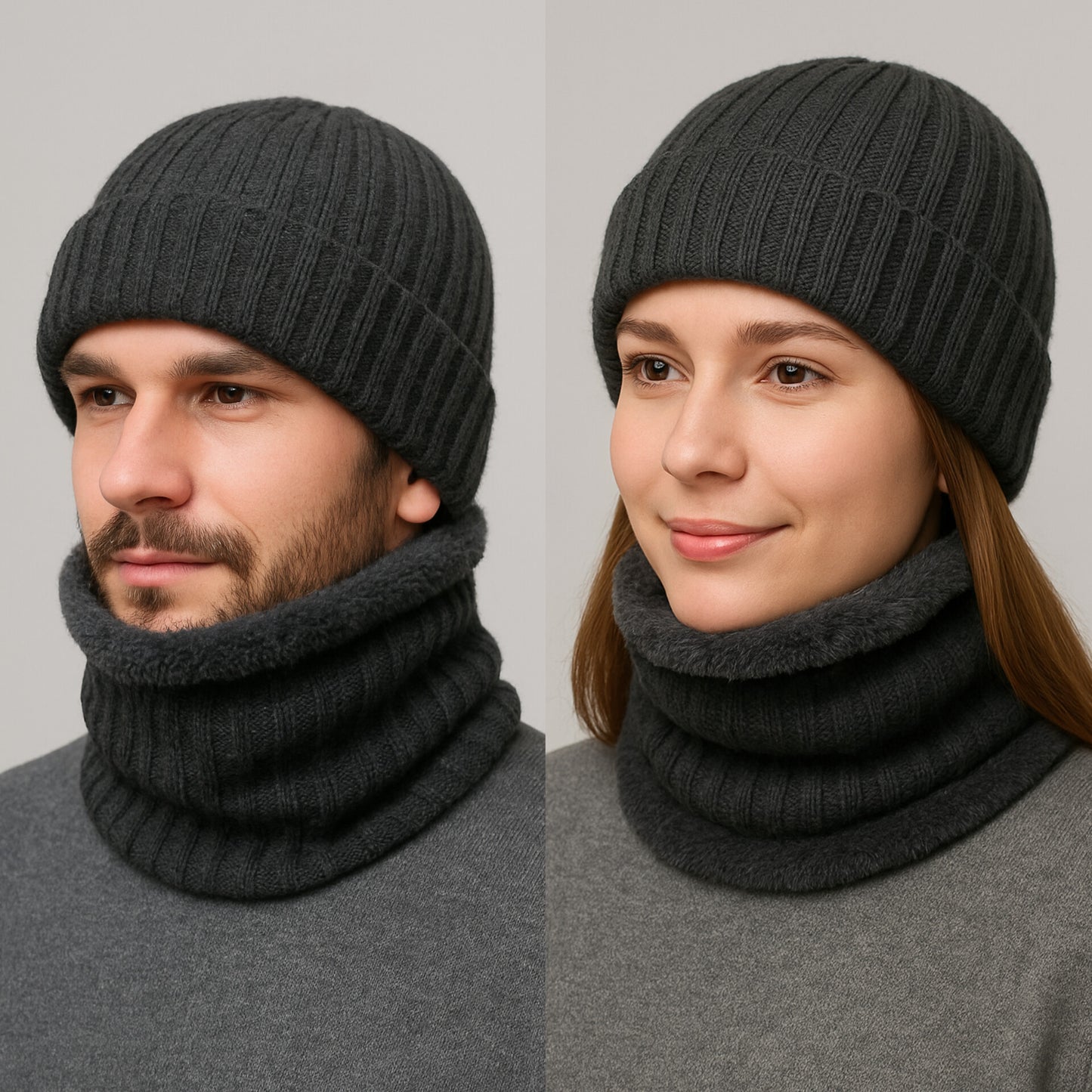 Winter Cap with Neck Warmer Set (Mix Colour)