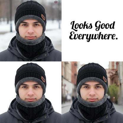 Winter Cap with Neck Warmer Set (Mix Colour)